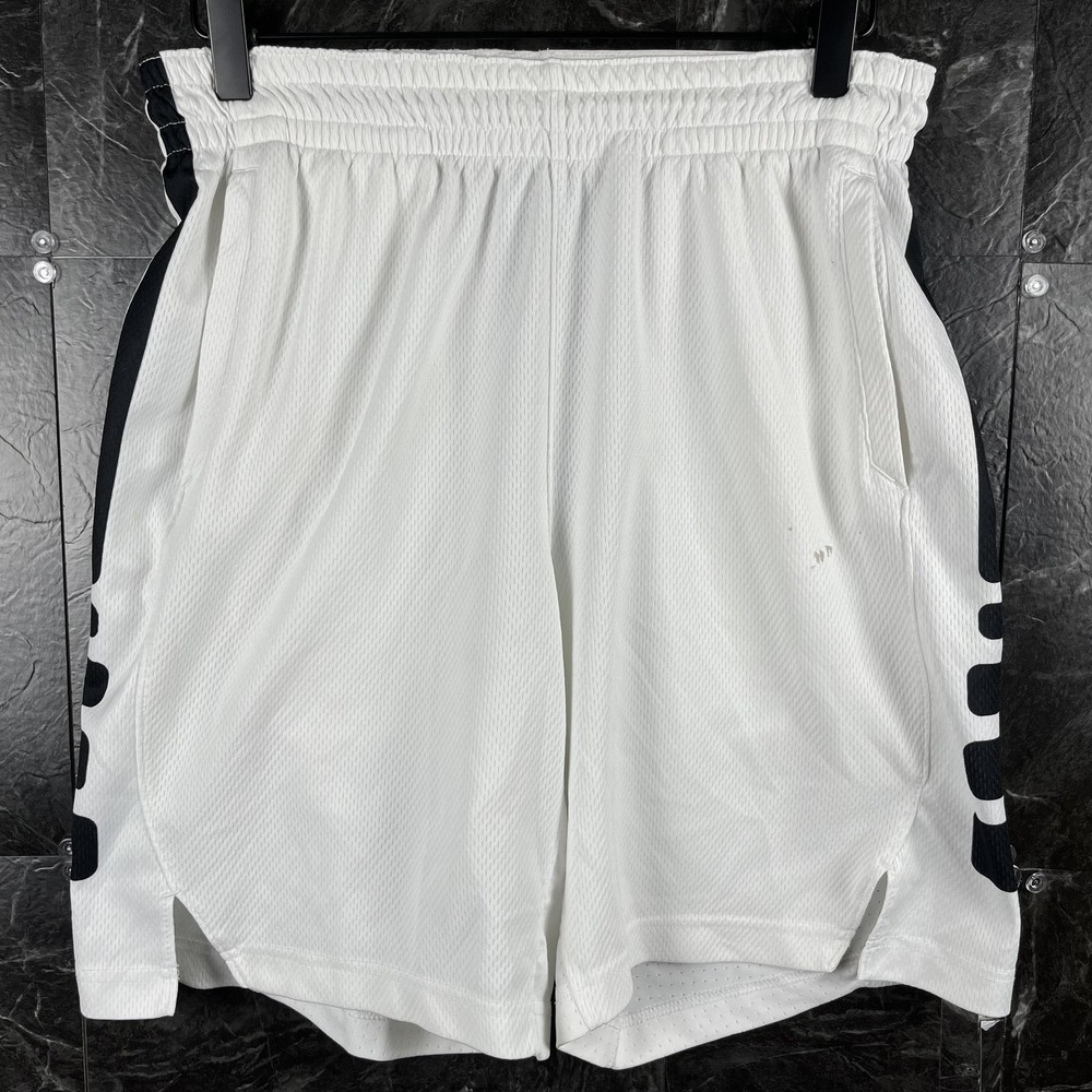 Nike Men's White Elite Shorts Medium -Flaws